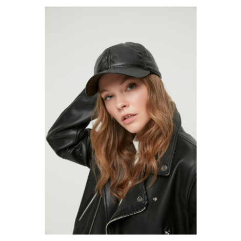 Trendyol Black Faux Leather Women's Hat