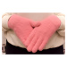 Dámske ružové mohérové rukavice BITHANY