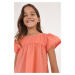 Detská bavlnená blúzka Mayoral oranžová farba, jednofarebná