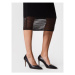 Sisley Puzdrová sukňa 11APM0002 Čierna Slim Fit