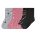 lupilu® Dievčenské ponožky, 7 párov (sivá/tmavoružová/antracitová)