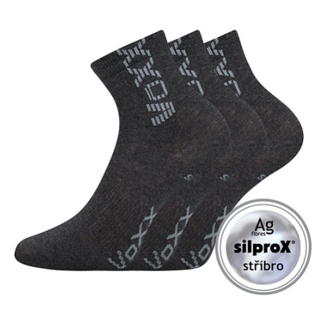 VOXX Adventurik ponožky tmavo šedé melírované 3 páry 100055