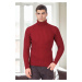 19295 Dewberry Turtleneck Mens Sweater-BURGUNDY