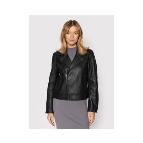 Calvin Klein Kožená bunda Essential K20K203606 Čierna Regular Fit