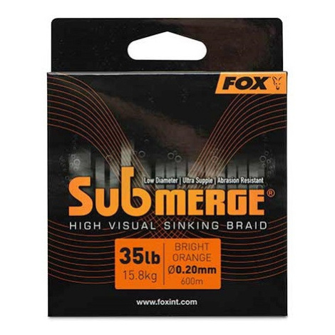 Fox splietaná šnúra naturals submerge braid 600 m - 0,25 mm 20,4 kg