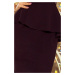 Elegantní černé dámské midi šaty s volánkem model 6332290 XL - numoco