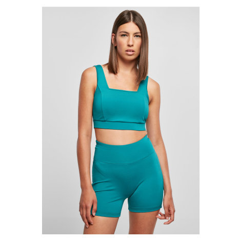 Women's Recycled Square Aquagreen Sports Bra