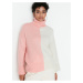 Women's White-Pink Turtleneck Trendyol - Women