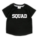 Čierne tričko I LOVE MILK s nápisom squad