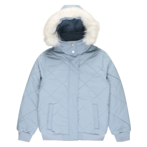 Abercrombie & Fitch Zimná bunda  nebesky modrá / biela