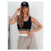 Čierny crop top SUNSEL RY2415