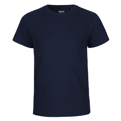 Neutral Detské tričko s krátkym rukávom z organickej Fairtrade bavlny - Námornícka modrá