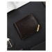 Horizontálna pánska peňaženka so zlatým akcentom, prírodná lícová koža - Rovicky