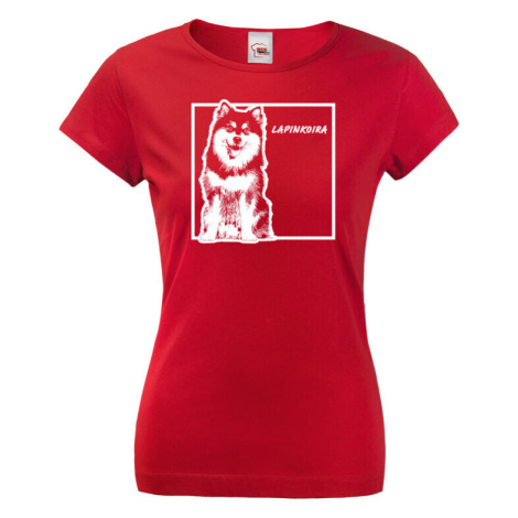 Dámské tričko s potlačou plemena Lapinkoira - tričko pre milovníkov psov