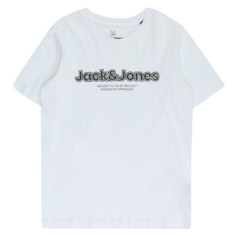 Jack & Jones Junior Tričko 'LAKEWOOD'  béžová / čierna / biela