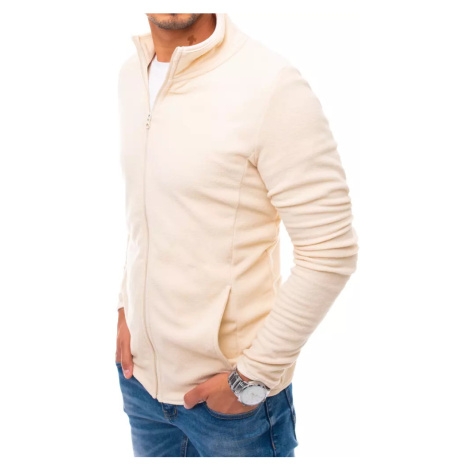 Dstreet BX5042 beige men's zipped sweatshirt