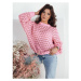 Dámsky ružový oversize sveter