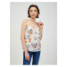 Beige floral tank top CAMAIEU - Women