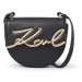 Kabelka Karl Lagerfeld K/Signature Sm Saddle Bag Čierna