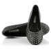 Balerínky Karl Lagerfeld Karo Microstud Pump Black Pu W/Silver