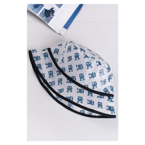 Modro-biely klobúk TH Monogram Water Repellent Bucket Hat Tommy Hilfiger