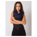 Women's dark blue and white scarf in polka dots