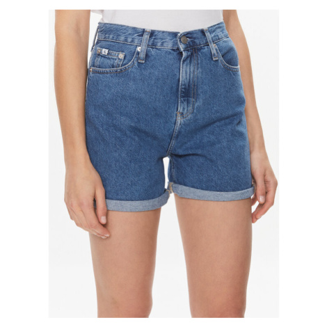 Calvin Klein Jeans Džínsové šortky Mom Short J20J222801 Modrá Mom Fit