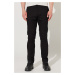 ALTINYILDIZ CLASSICS Men's Black Slim Fit Slim Fit Cotton Flexible Comfortable Dobby Trousers