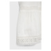 Dievčenské šaty GAP biela farba, mini, áčkový strih