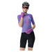 UYN Cyklistický dres s krátkym rukávom - BIKING WAVE LADY - ružová/čierna/fialová