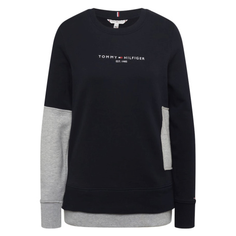Tommy Jeans Sweatshirt & Sweatjacke  tmavomodrá / sivá melírovaná / červená / biela Tommy Hilfiger