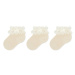 Condor Súprava 3 párov vysokých detských ponožiek 2.484/4 Béžová