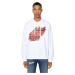 Diesel Mikina - S-GINN-HOOD-E8 SWEAT-SHIRT biela