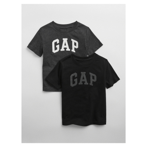 GAP Detské tričká s logom, 2 ks Čierna