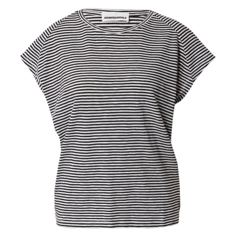 ARMEDANGELS Tričko  čierna / biela