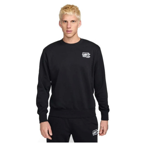 Mikina bez kapucne NIKE M NK CLUB FT CREW BOLT-010 BLACK WHITE