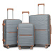 KONO travel set kufrov polypropylén PP - 36L, 60L, 92L - sivo-hnedá