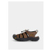 Tmavohnedé pánske kožené sandále Keen Newport