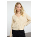 Trendyol Stone Wide Pattern Glittery Knitted Cardigan