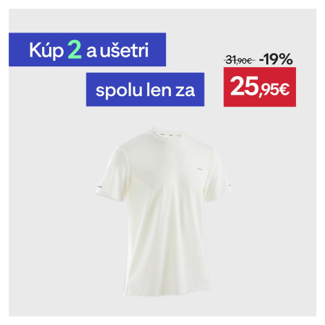 Pánske bežecké tričko Run 500 Dry priedušné biele