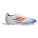 Juniorské kopačky Kopačky F50 League LL FG/MG IE0606 White with blue - Adidas bílá/modrá