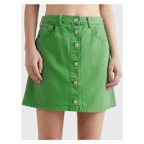 Zelená dámska džínsová sukňa Tommy Jeans Tommy Hilfiger