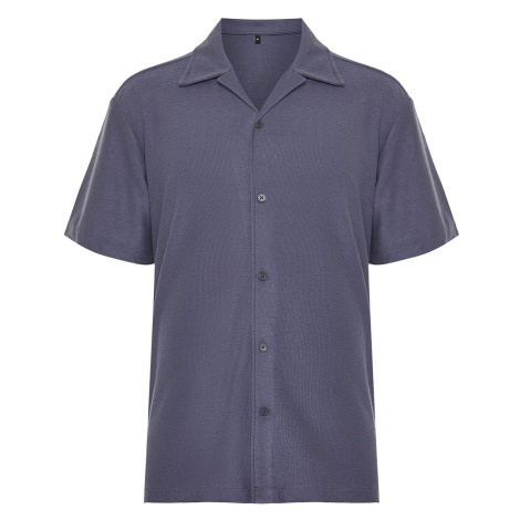 Trendyol Indigo Relaxed Fit Open Collar Shirt