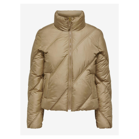 Beige women's quilted winter jacket JDY Verona - Women