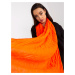 Fluo orange airy scarf with pleats