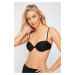 Trendyol Black Balconette Draped Push Up Bikini Top