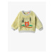 Koton Plush Sweatshirt with Teddy Bear Applique Detailed Embroidered Long Sleeve.
