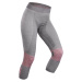 Dámske lyžiarske spodné nohavice 900 vlnené sivo-ružové