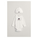 DETSKÝ SET GANT ARCHIVE SHIELD BODY AND BEANIE WHITE