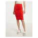 Red Women's Pencil Skirt CAMAIEU - Ladies